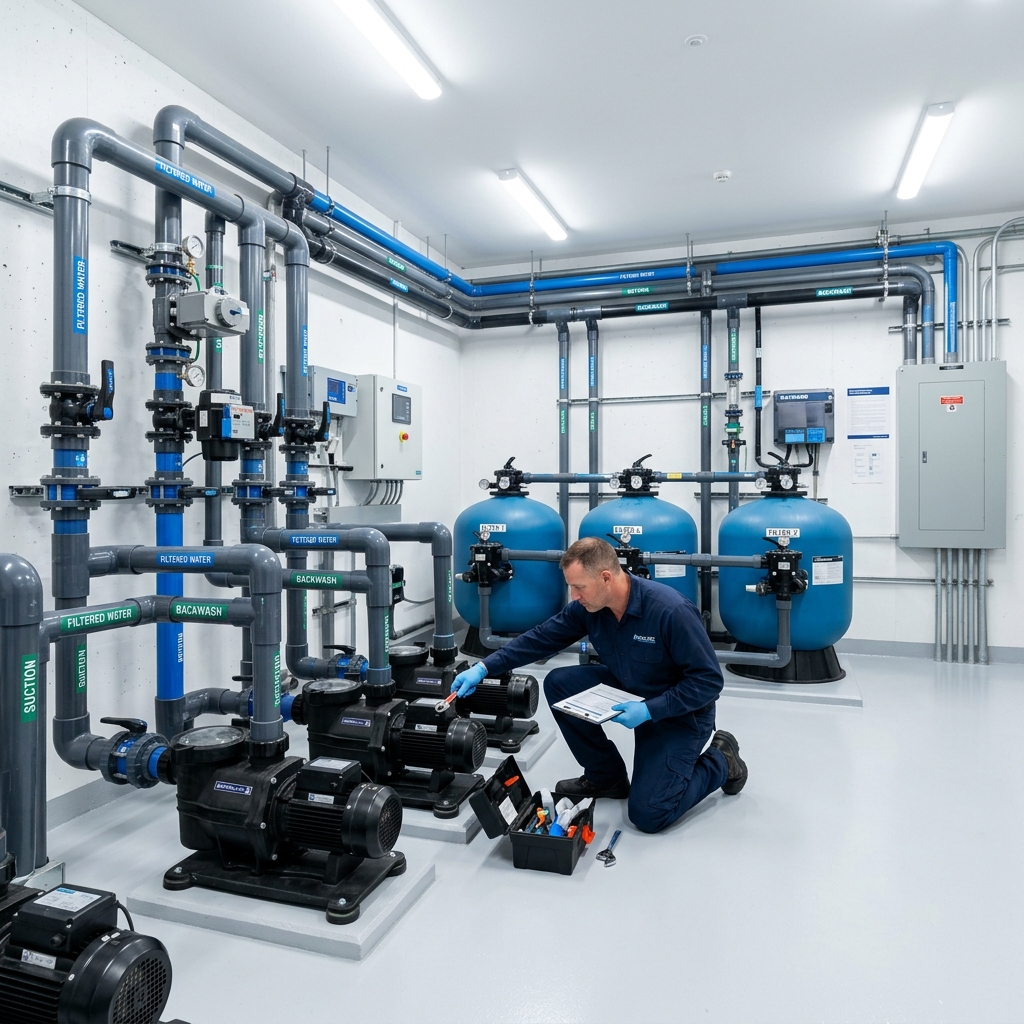 Havuz arıza onarımı, pompa motoru tamiri, havuz tesisat sorunları çözümü