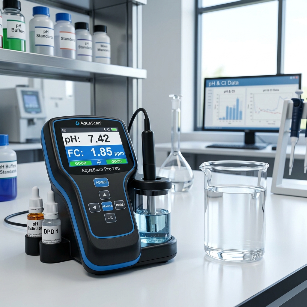 Havuz kimyasal ölçümü, dijital havuz su analizi, havuz bakımı danışmanlığı